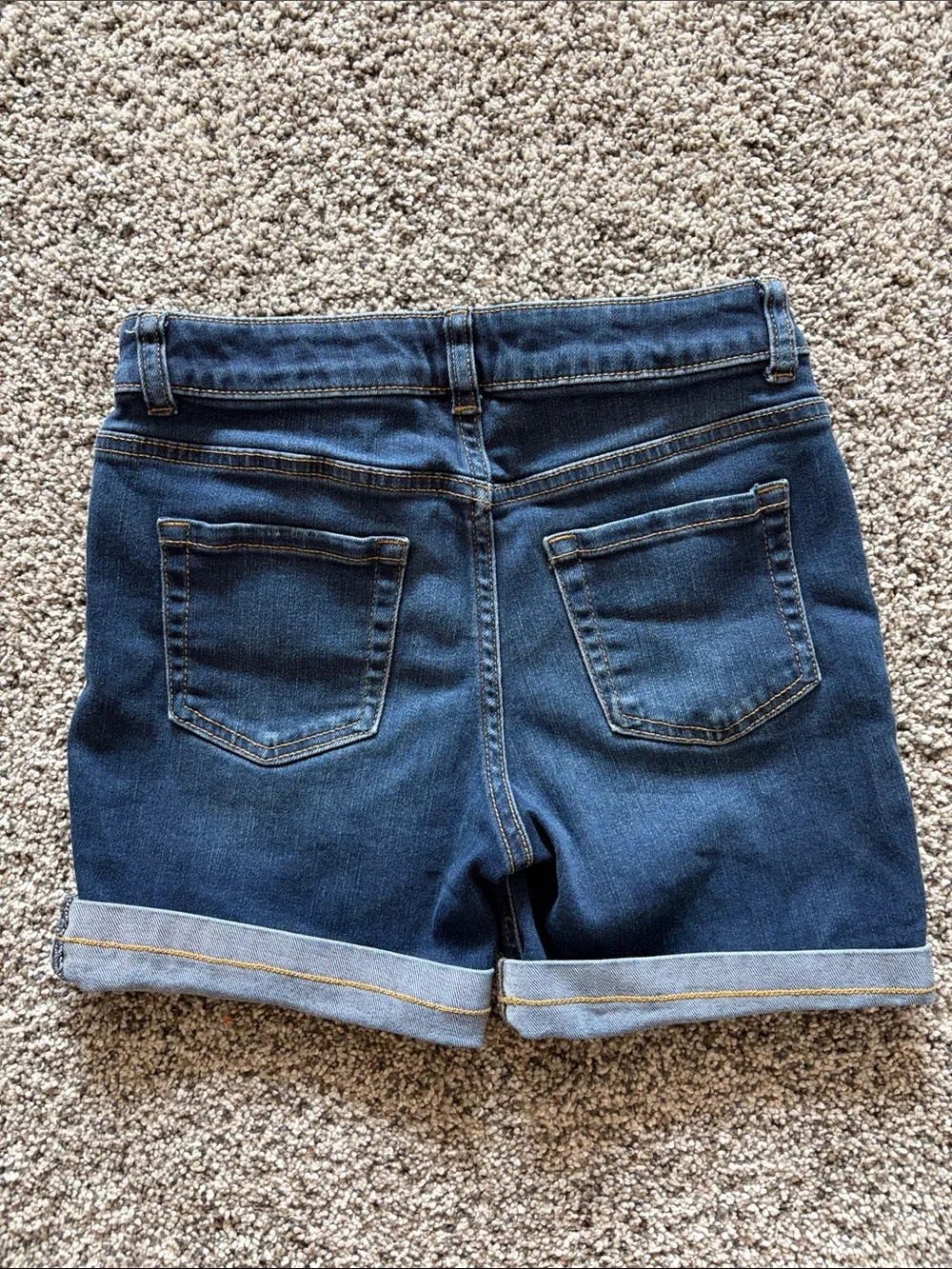 Cat & Jack Dark Blue Denim Roll Cuff Kids Shorts